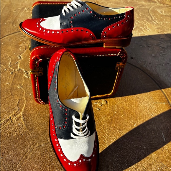 Robert Clergerie - Derby / Spectator Style Oxford Shoes 37 1/2 - Picture 1 of 10